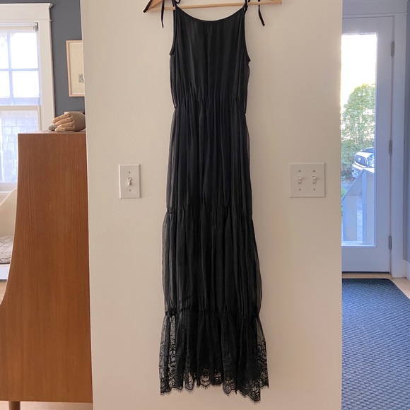 FREDERICA TOSI 3/4 Length Black Silk Dress - Picture 3 of 7